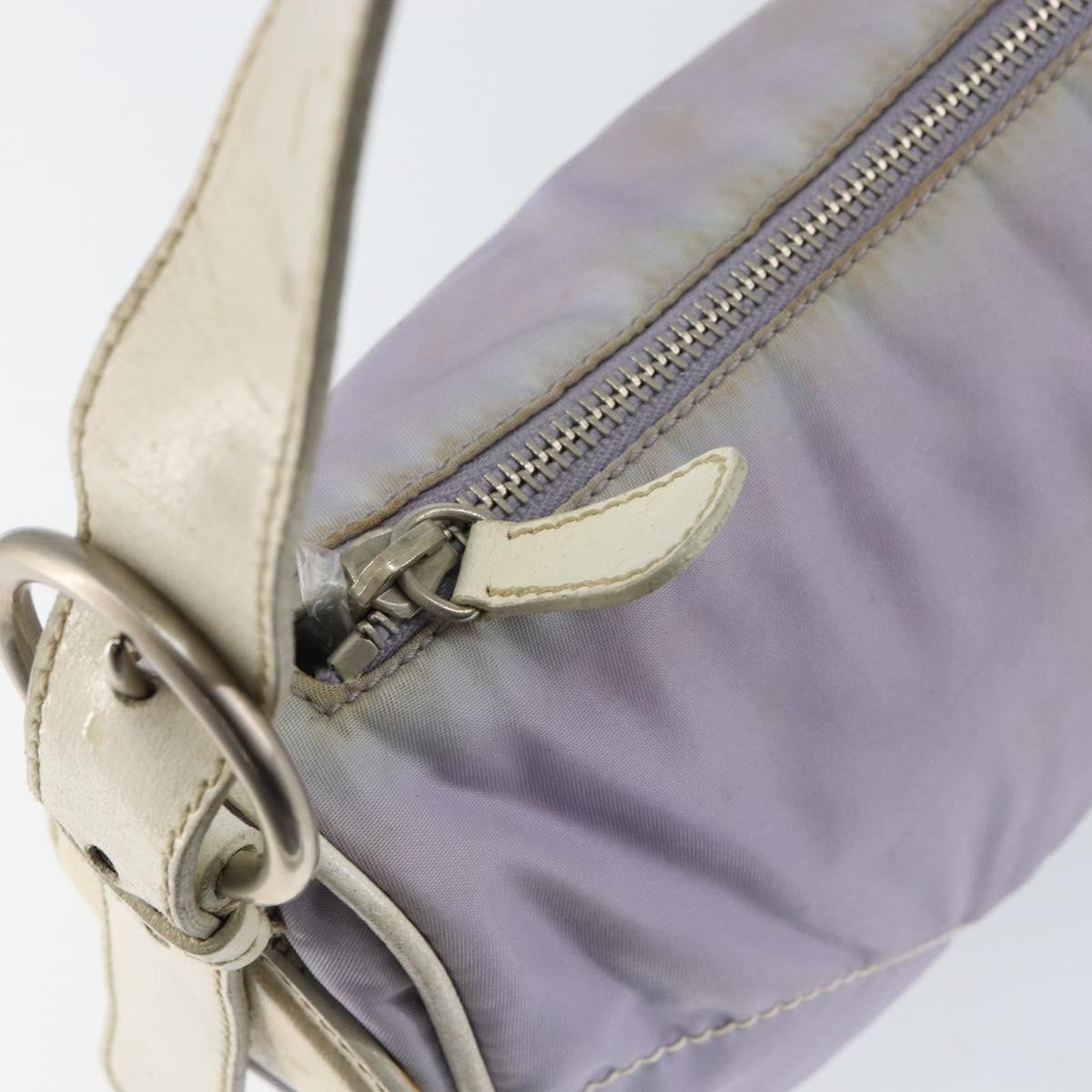 PRADA Shoulder Bag Nylon Purple Silver