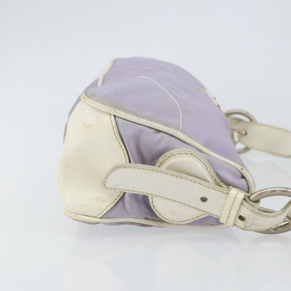 PRADA Shoulder Bag Nylon Purple Silver