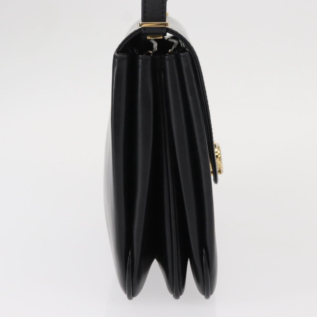 BALLY Shoulder Bag Leather Black Gold