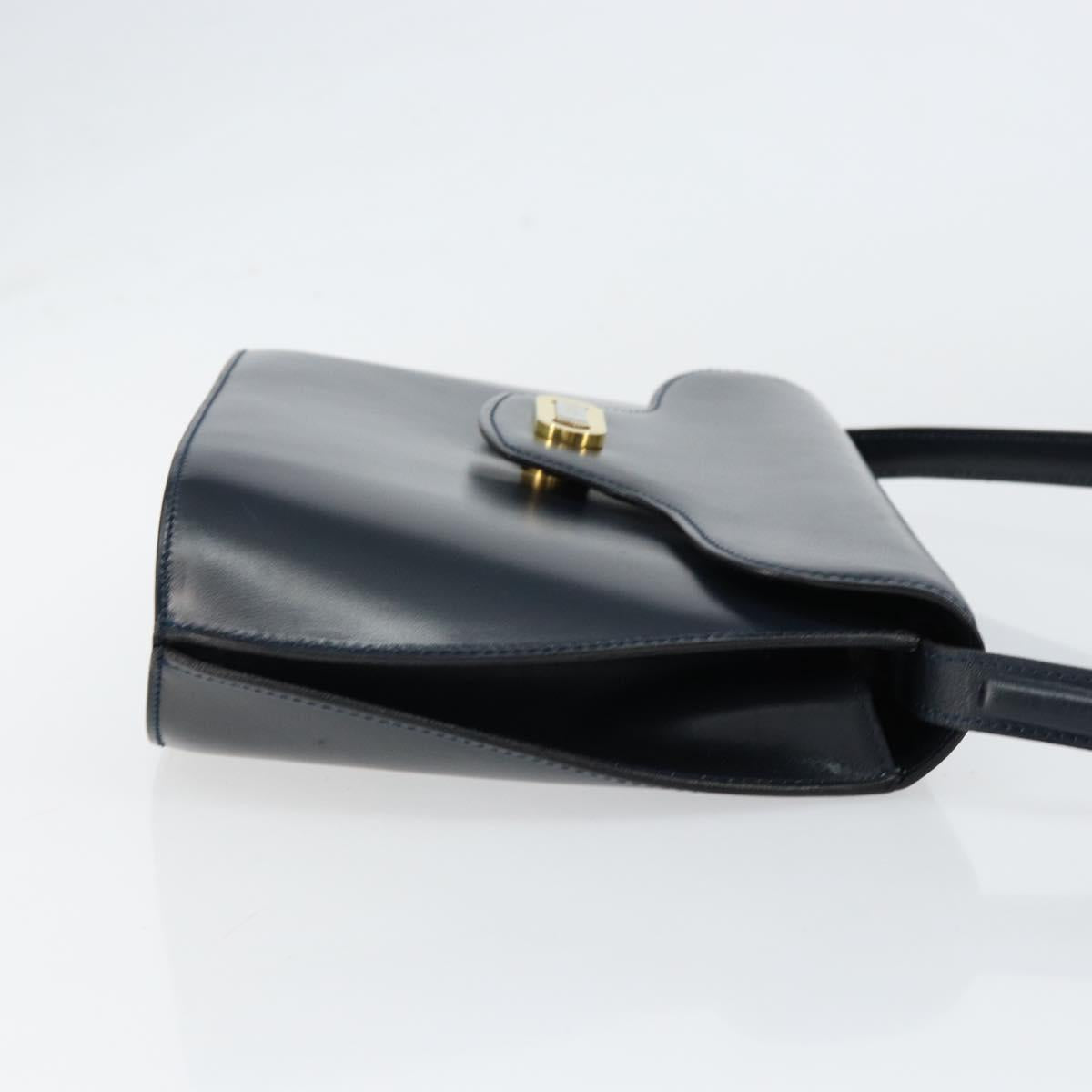 BALLY Shoulder Bag Leather Navy Gold
