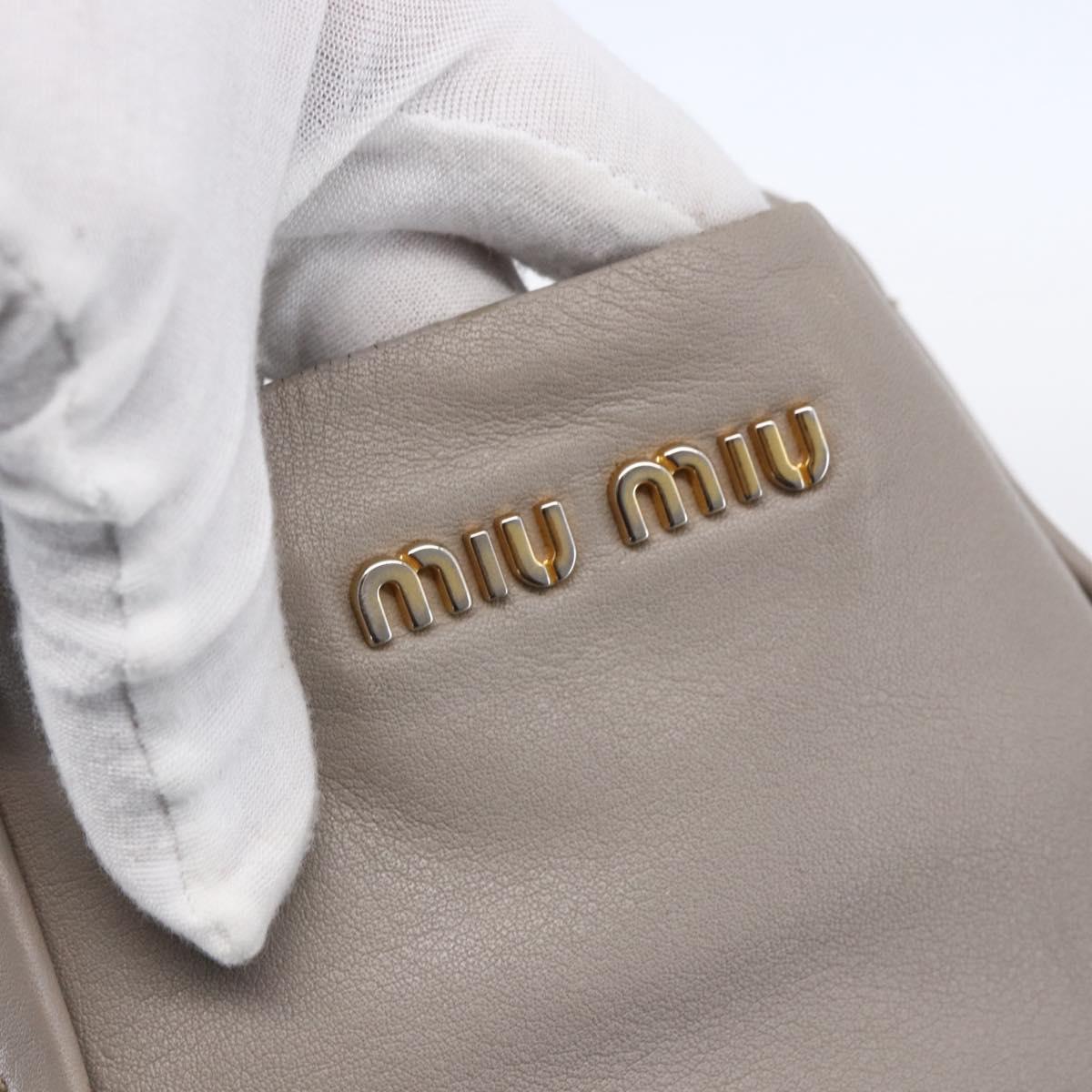 Miu Miu Tote Bag Leather Black Gray