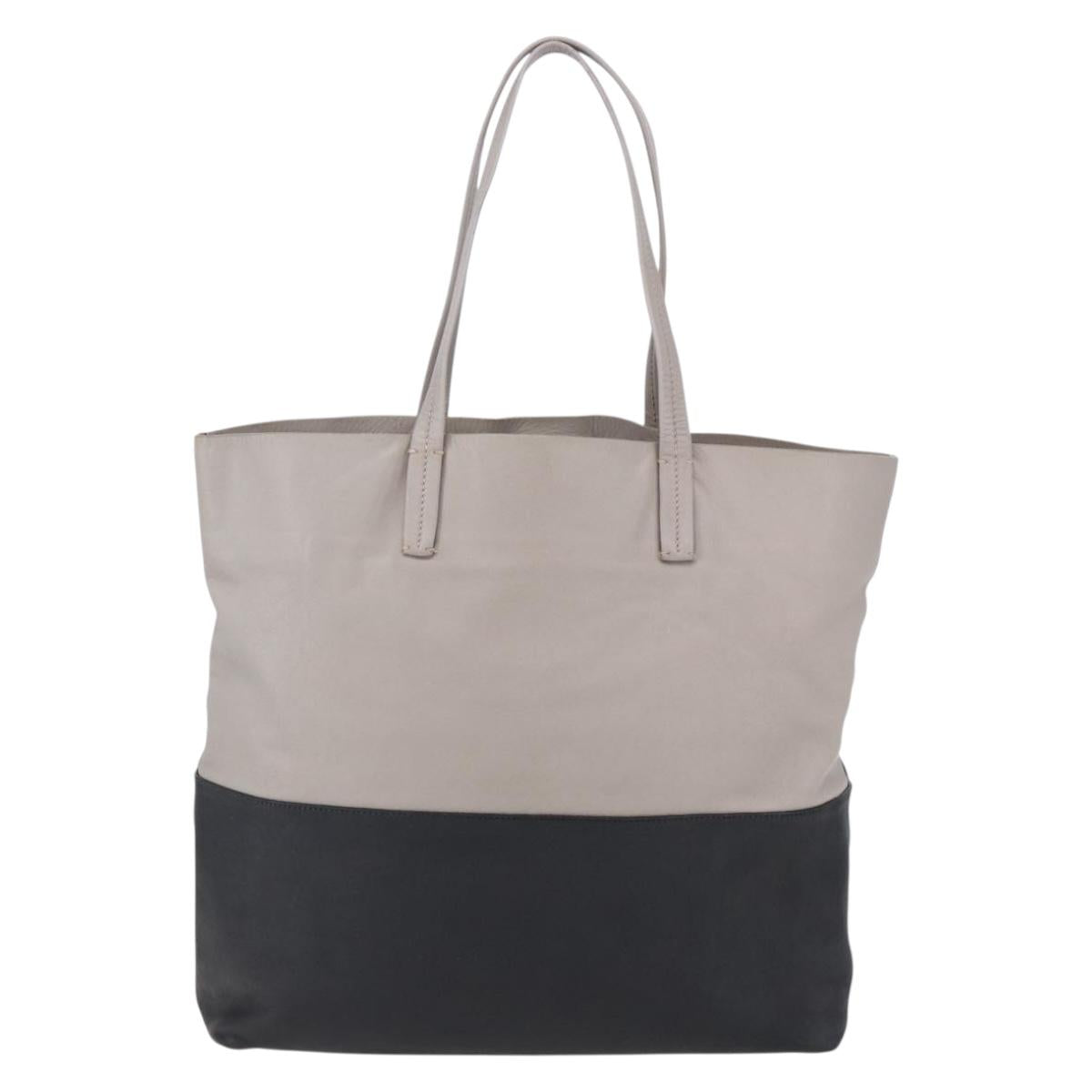 Miu Miu Tote Bag Leather Black Gray