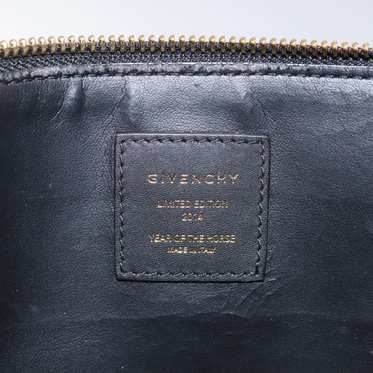 GIVENCHY Clutch Bag Leather Red