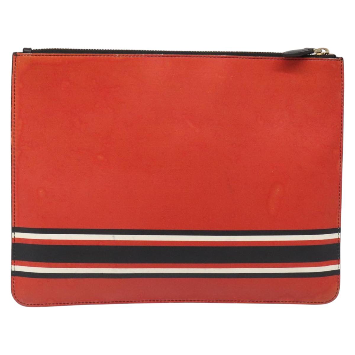 GIVENCHY Clutch Bag Leather Red