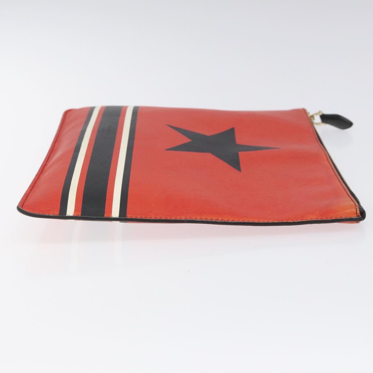 GIVENCHY Clutch Bag Leather Red