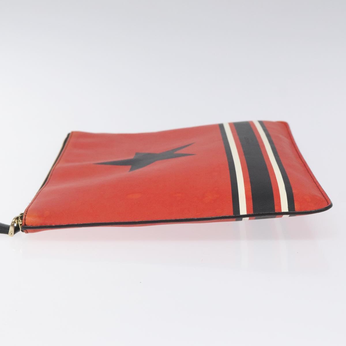 GIVENCHY Clutch Bag Leather Red