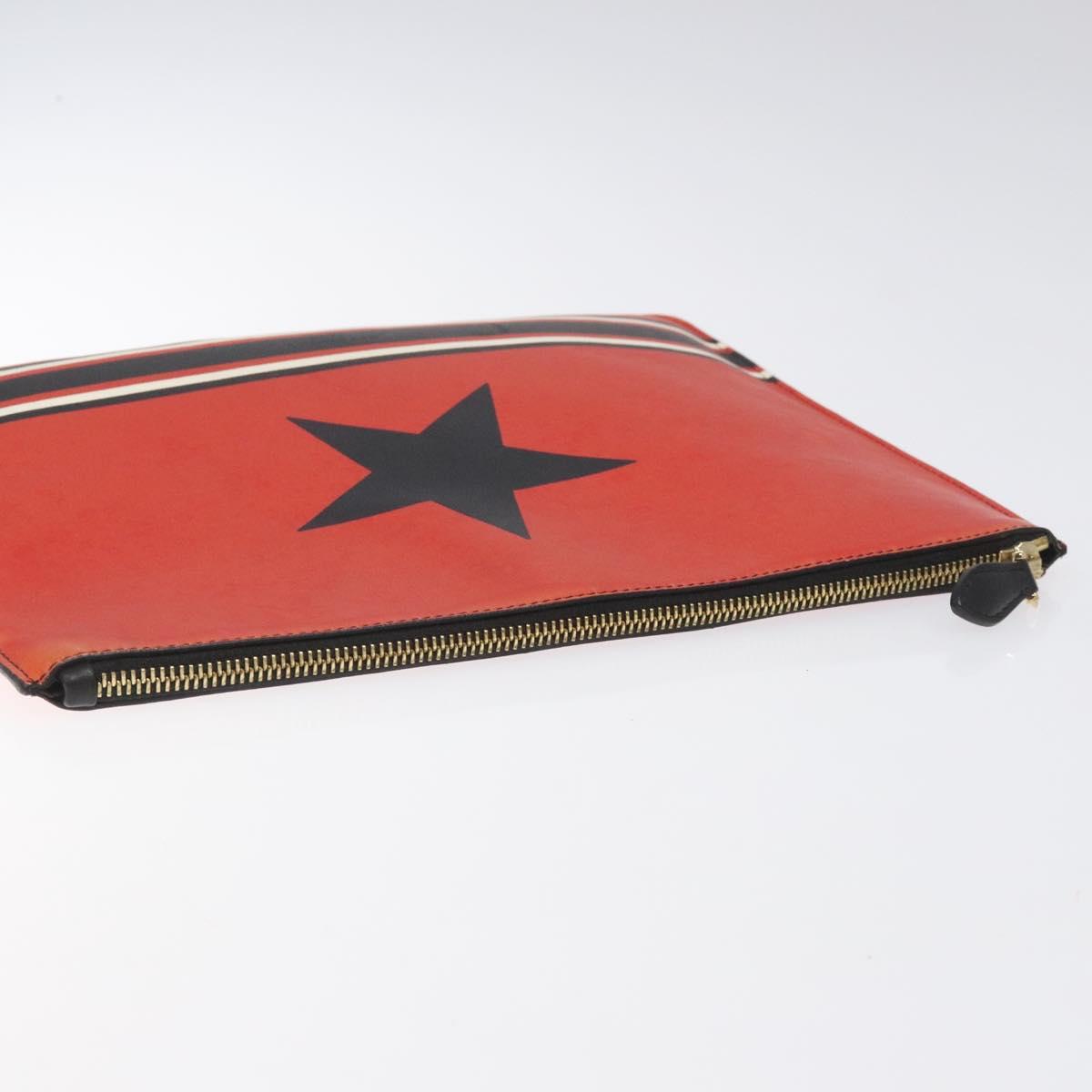 GIVENCHY Clutch Bag Leather Red