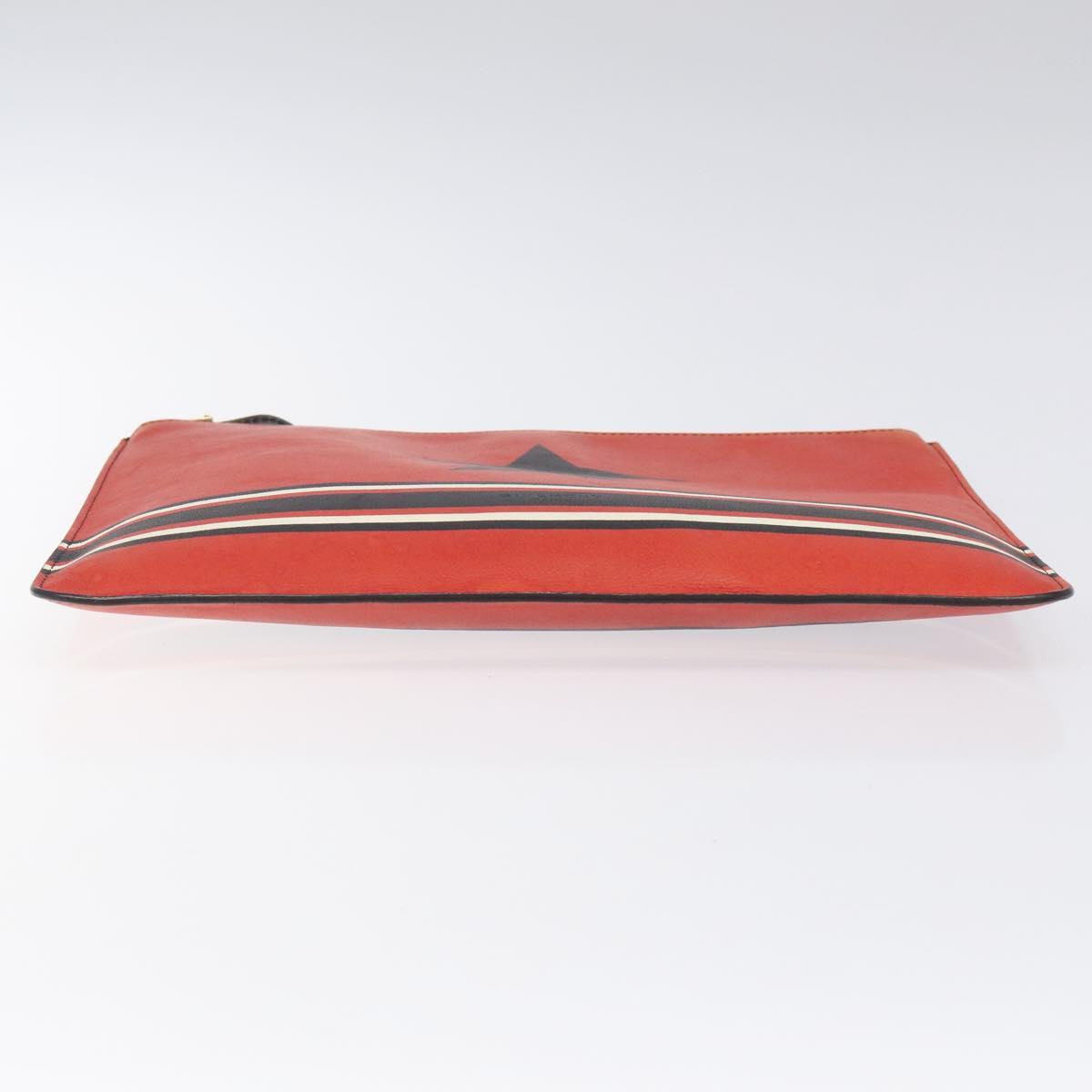 GIVENCHY Clutch Bag Leather Red