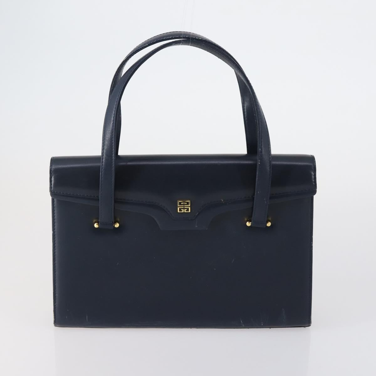 CELINE Givenchy Hand Bag Leather 2 Set Navy Green