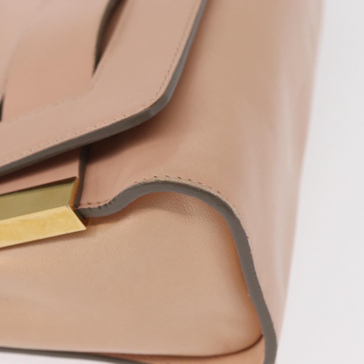 Chloe Chain Shoulder Bag Leather Pink Gold