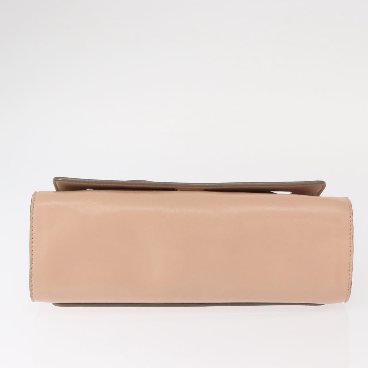 Chloe Chain Shoulder Bag Leather Pink Gold