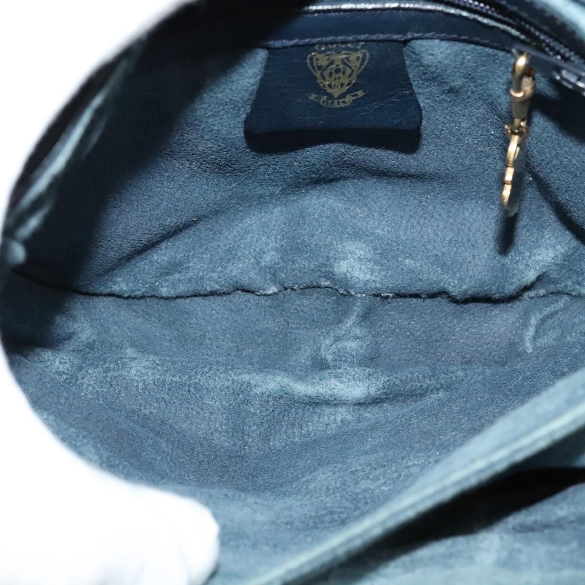 GUCCI Shoulder Bag Leather Navy