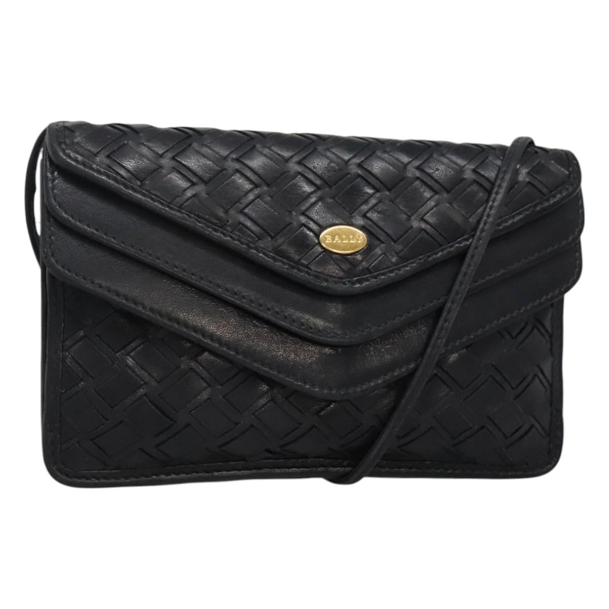 BALLY Shoulder Bag Leather Black