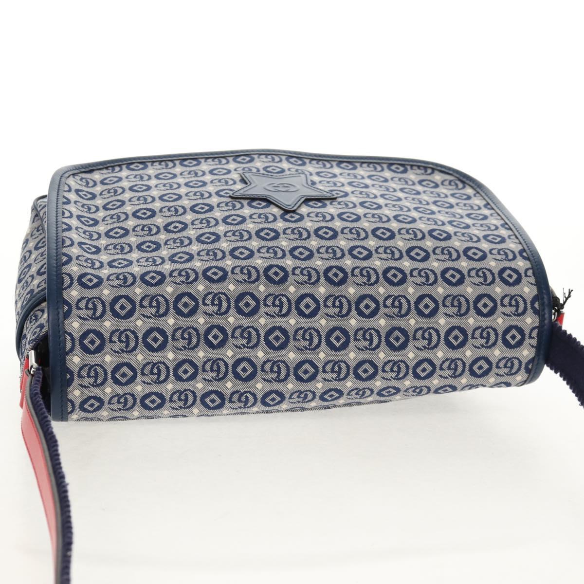 GUCCI Shoulder Bag Canvas Blue Silver 664143