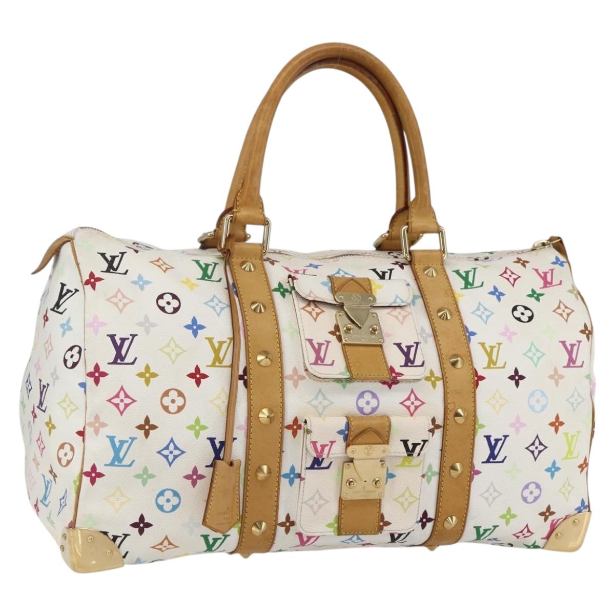 Louis Vuitton Monogram Multicolor Keepall 45 Bag White M92641 LV