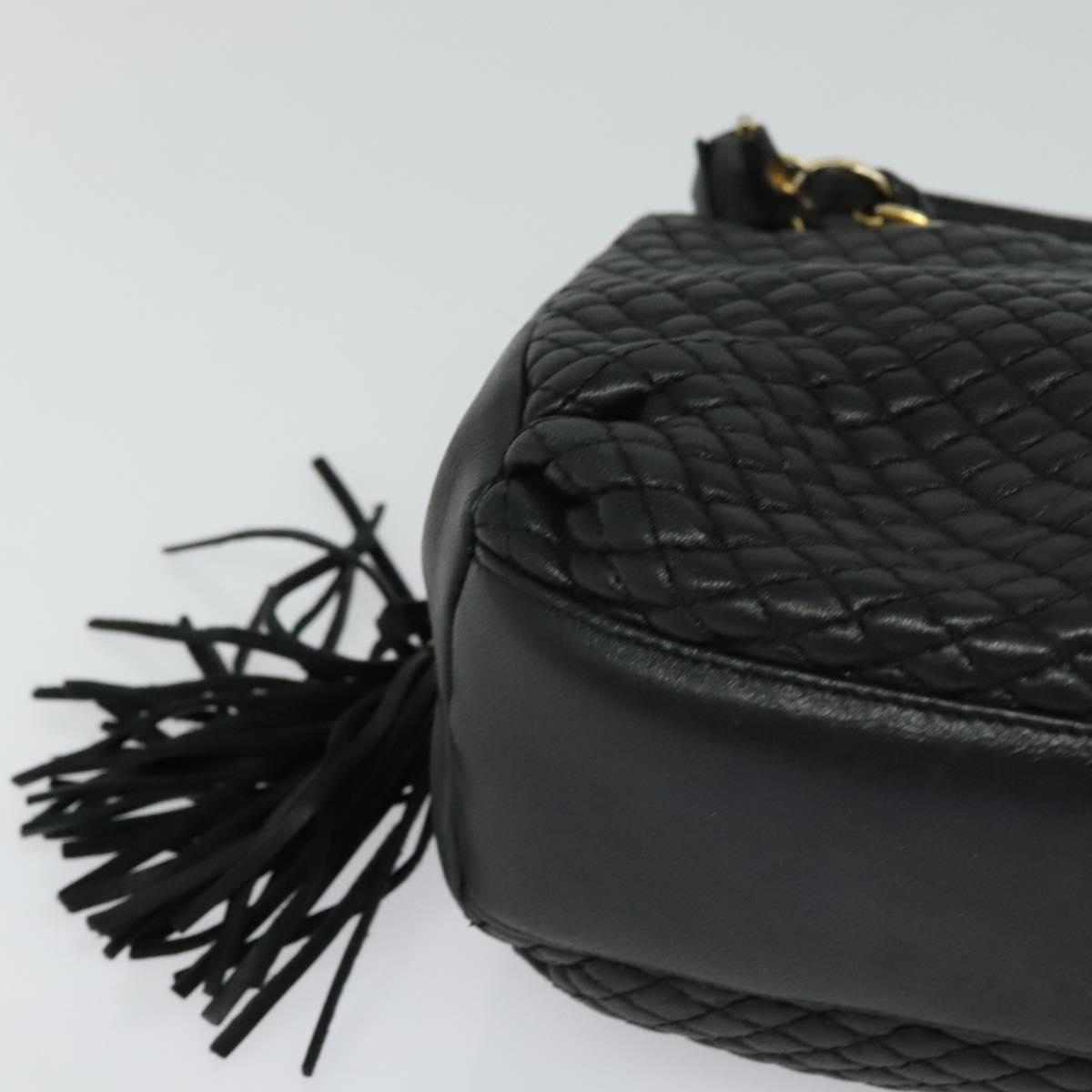 BALLY Quilted Hand Bag Leather Black