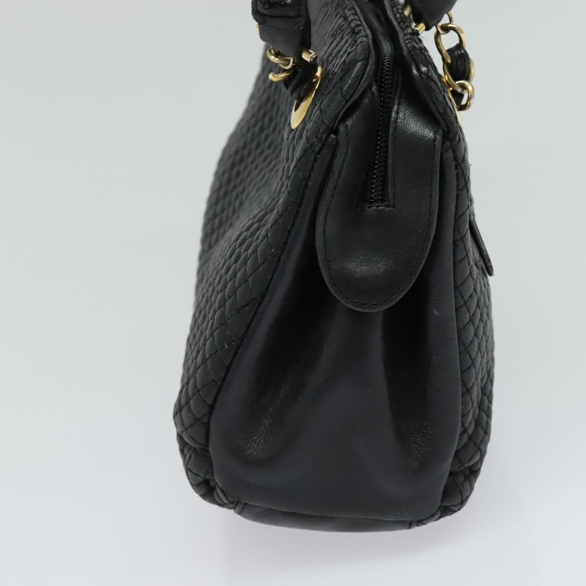 BALLY Quilted Hand Bag Leather Black
