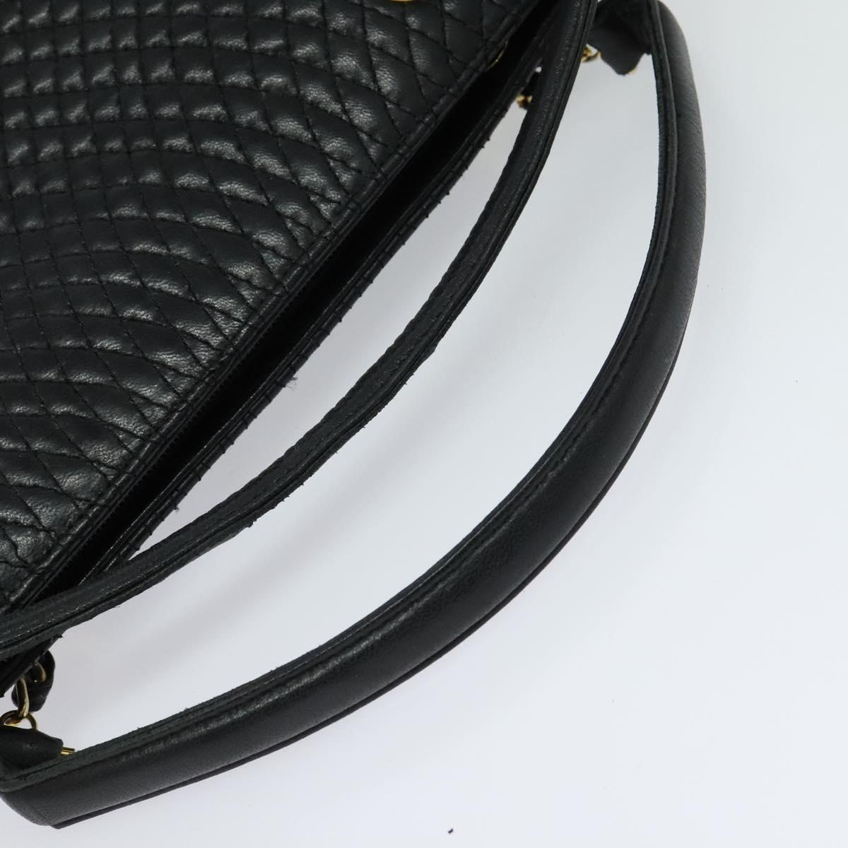 BALLY Quilted Hand Bag Leather Black