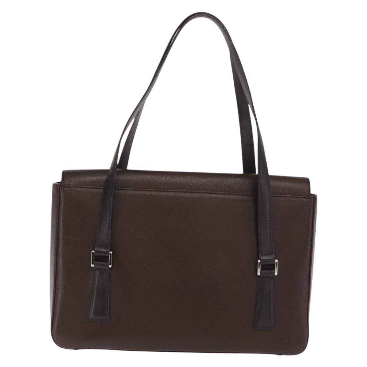BURBERRY Hand Bag Leather Brown Silver