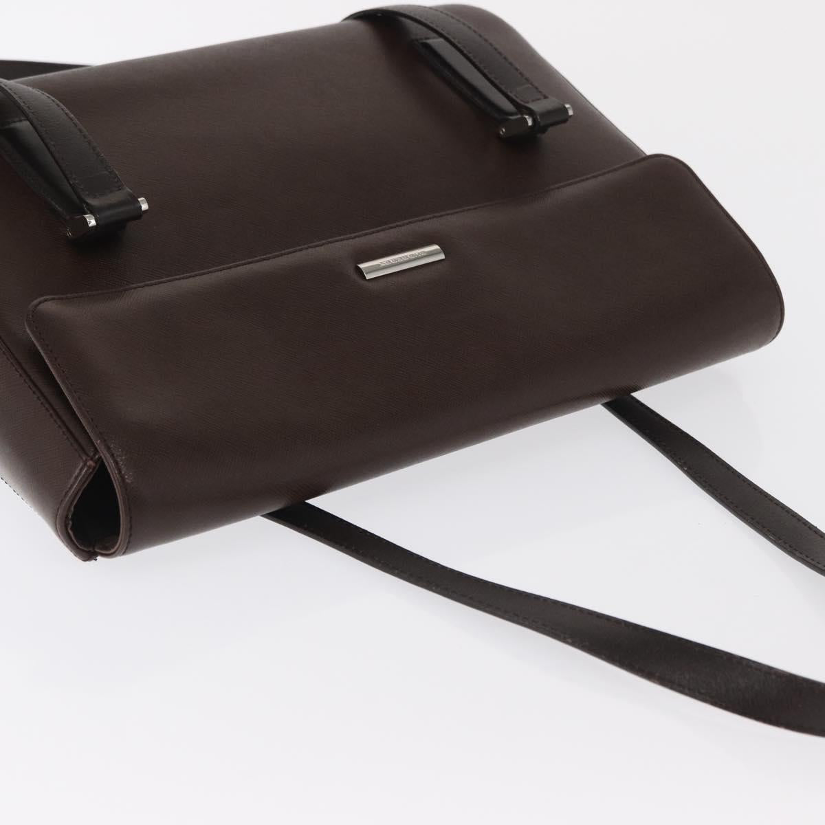 BURBERRY Hand Bag Leather Brown Silver
