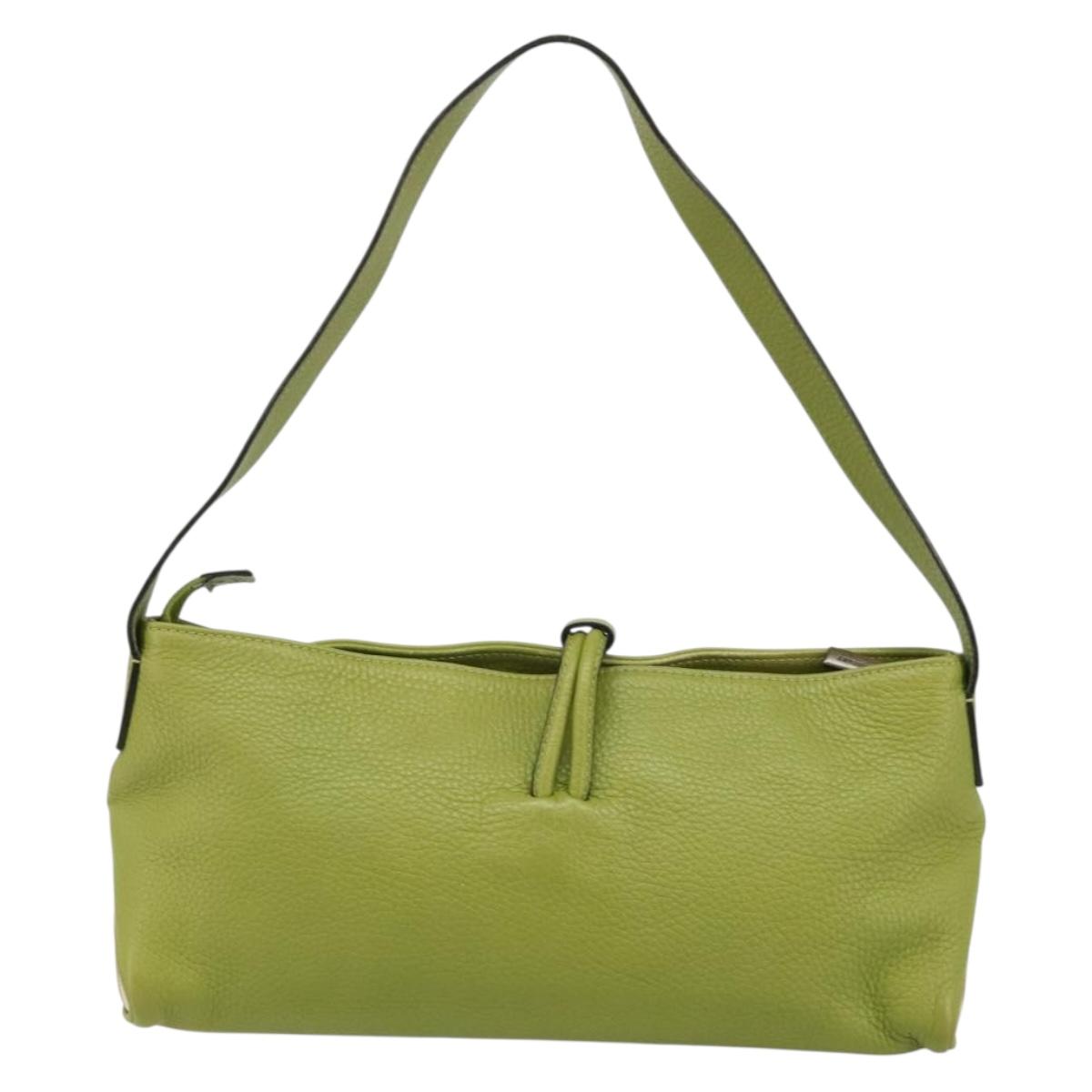 BURBERRY Shoulder Bag Leather Green