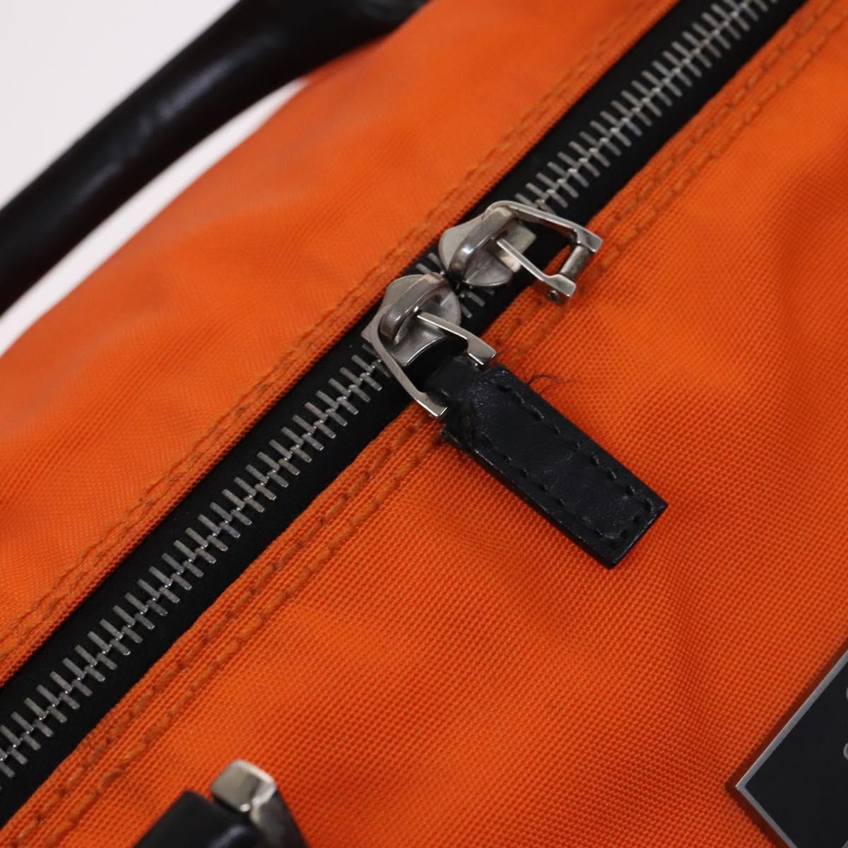 GUCCI Boston Bag Nylon Orange Black