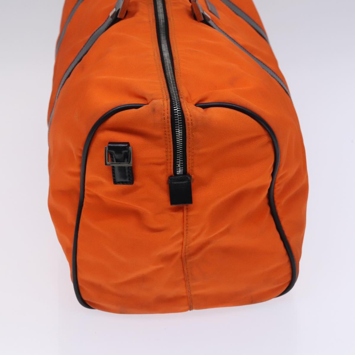 GUCCI Boston Bag Nylon Orange Black