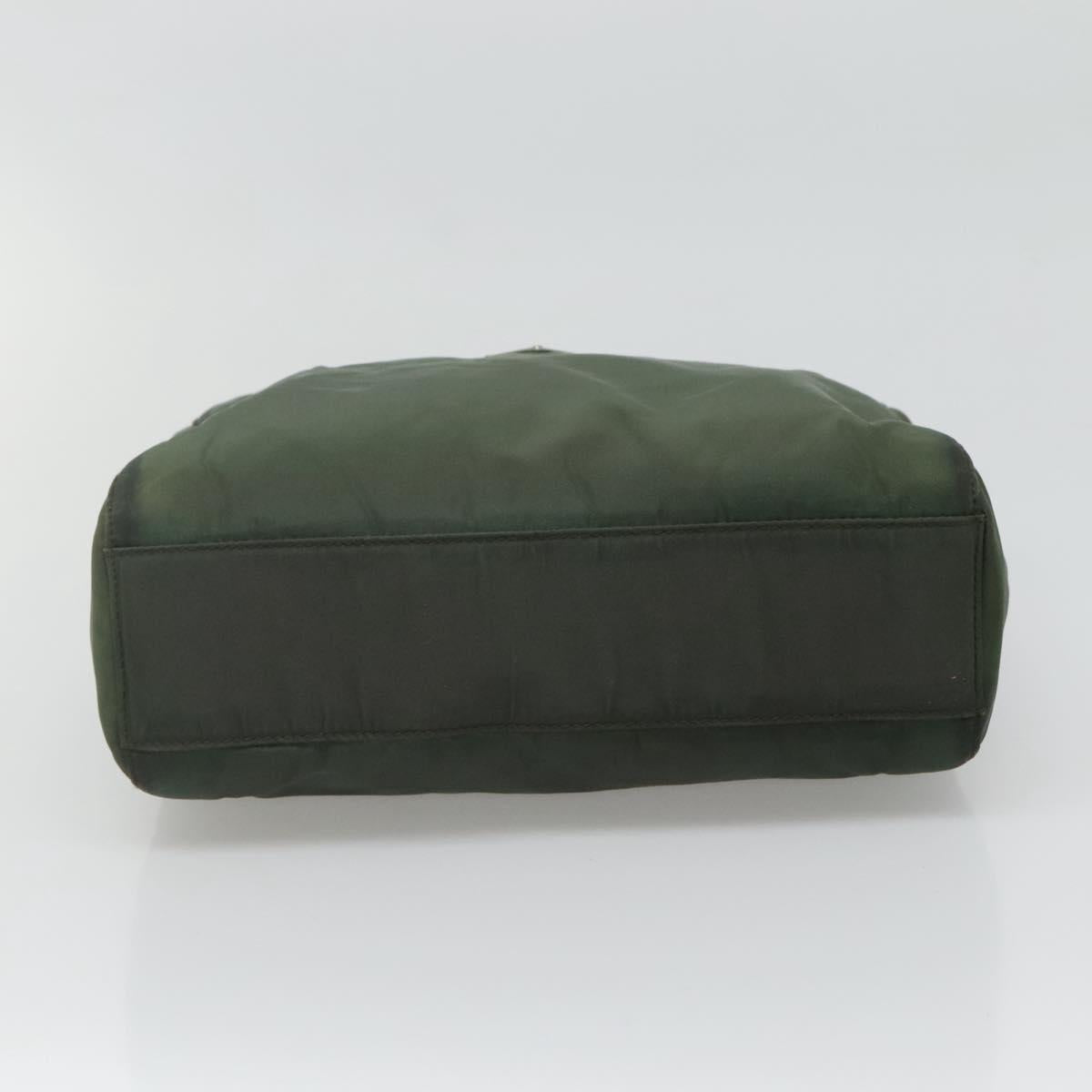 PRADA Chain Shoulder Bag Nylon Green