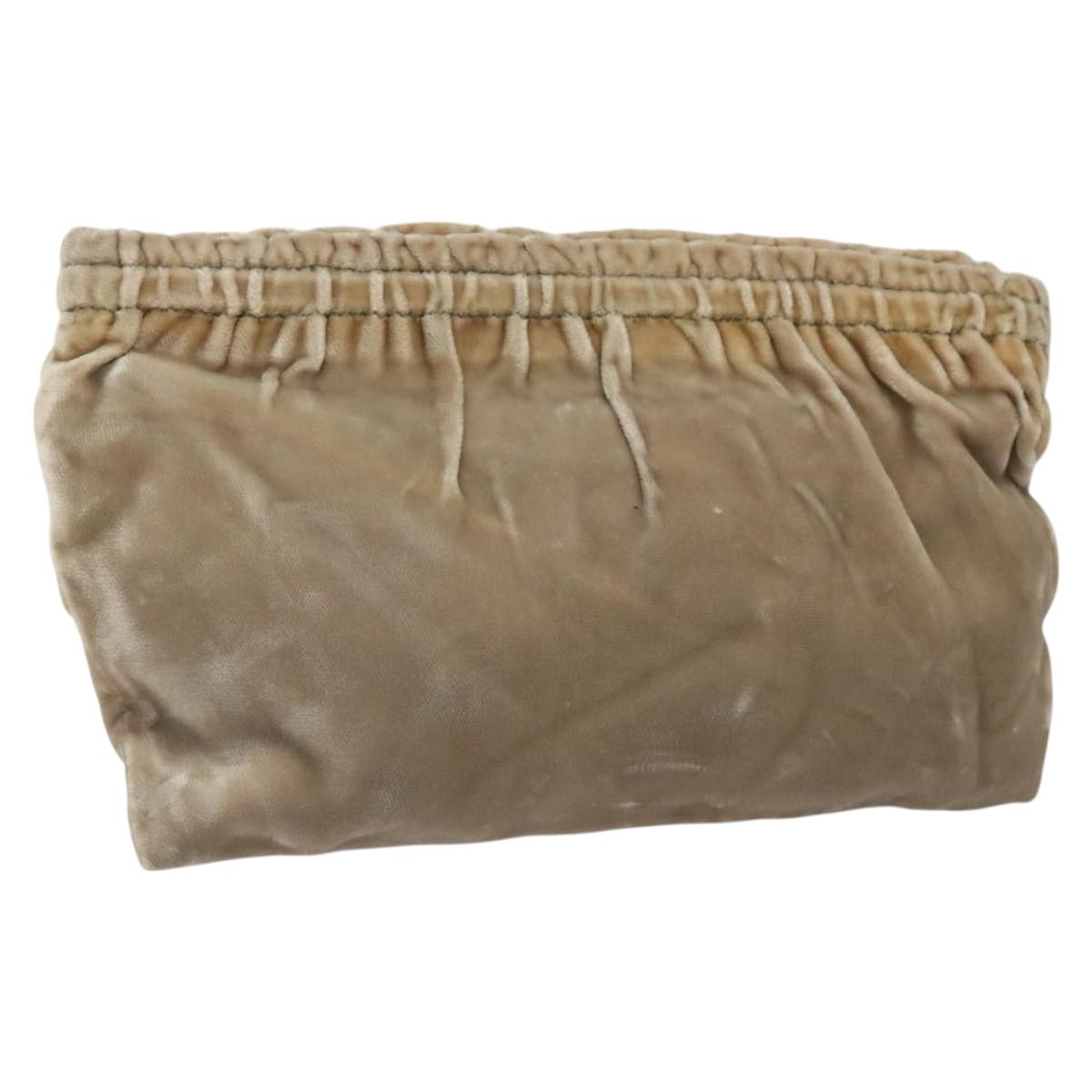 PRADA Pouch Velor Beige