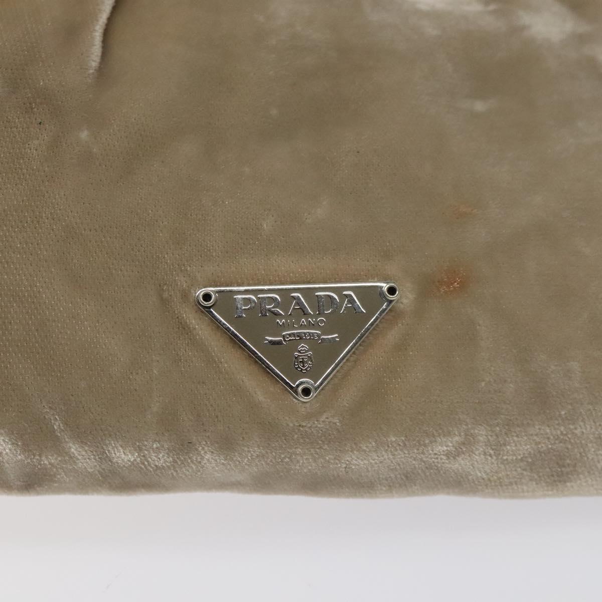 PRADA Pouch Velor Beige
