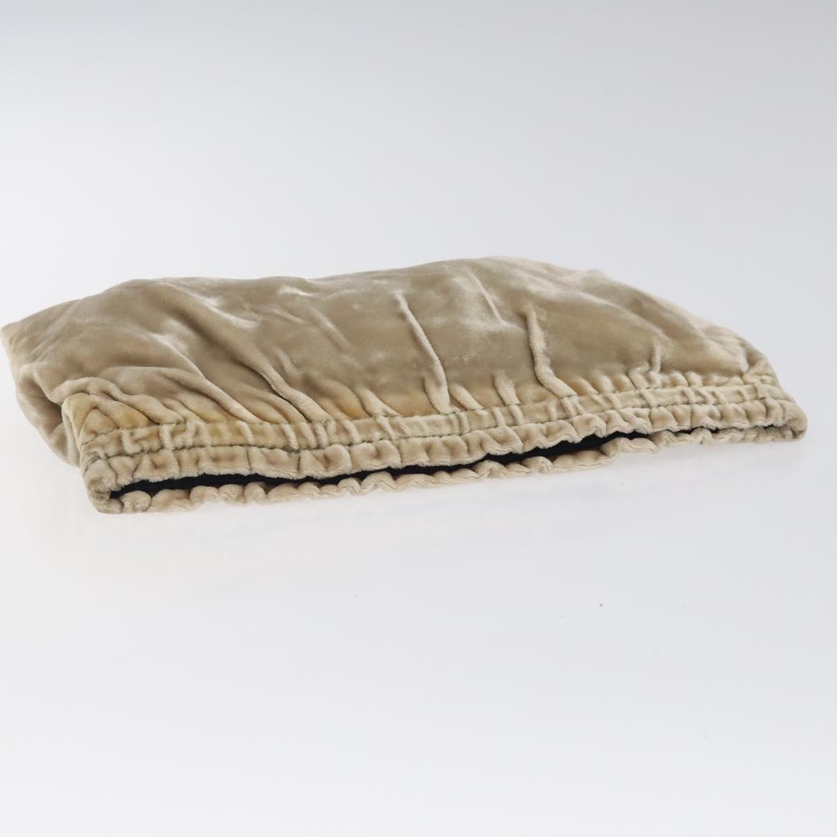 PRADA Pouch Velor Beige
