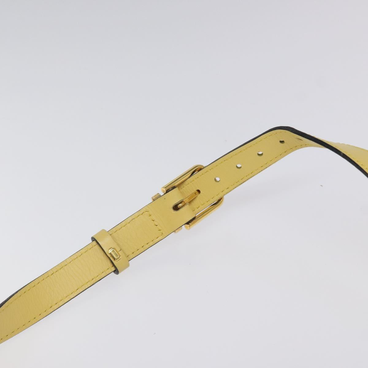 CELINE Shoulder Bag Leather Gold Yellow