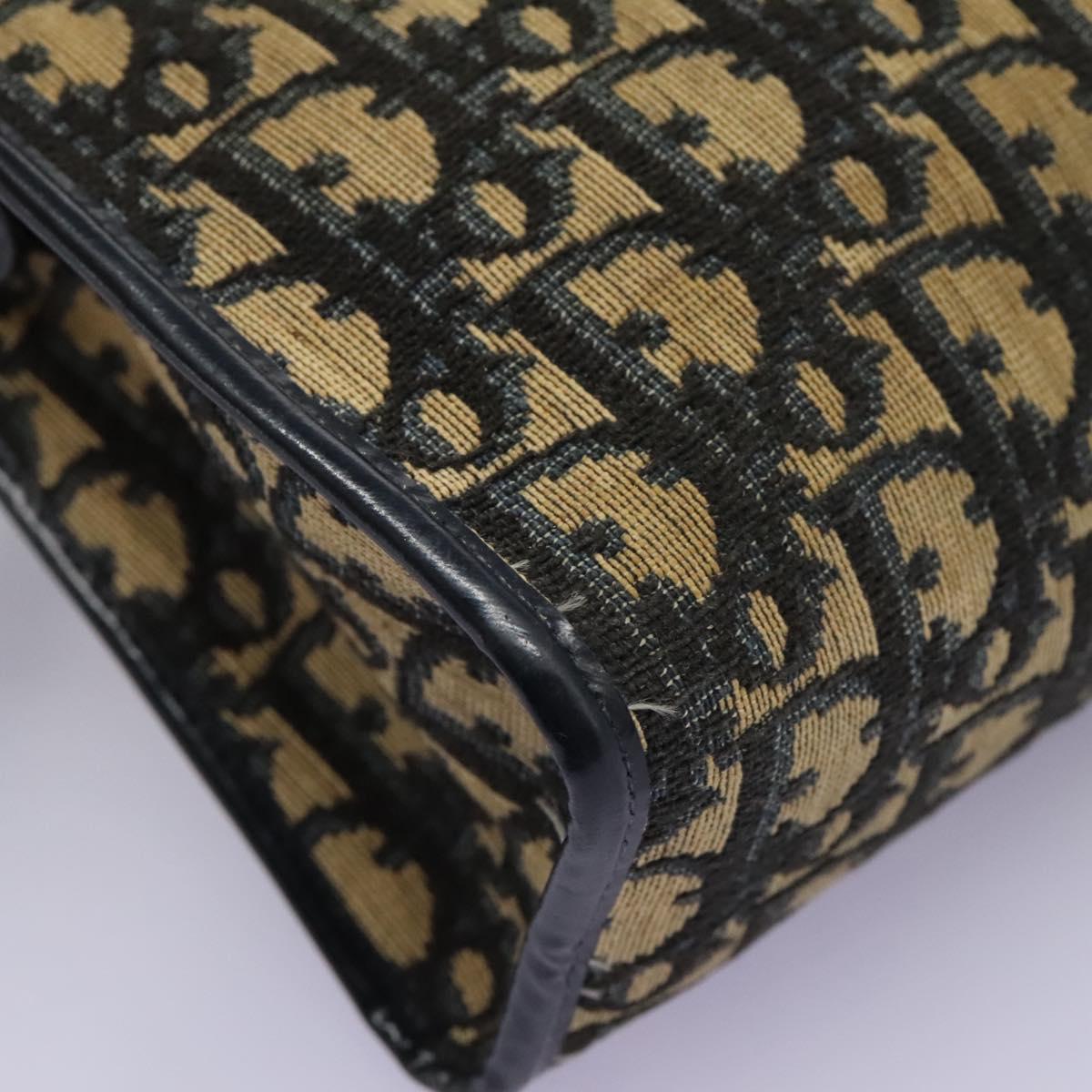 Christian Dior Trotter Canvas Shoulder Bag Navy