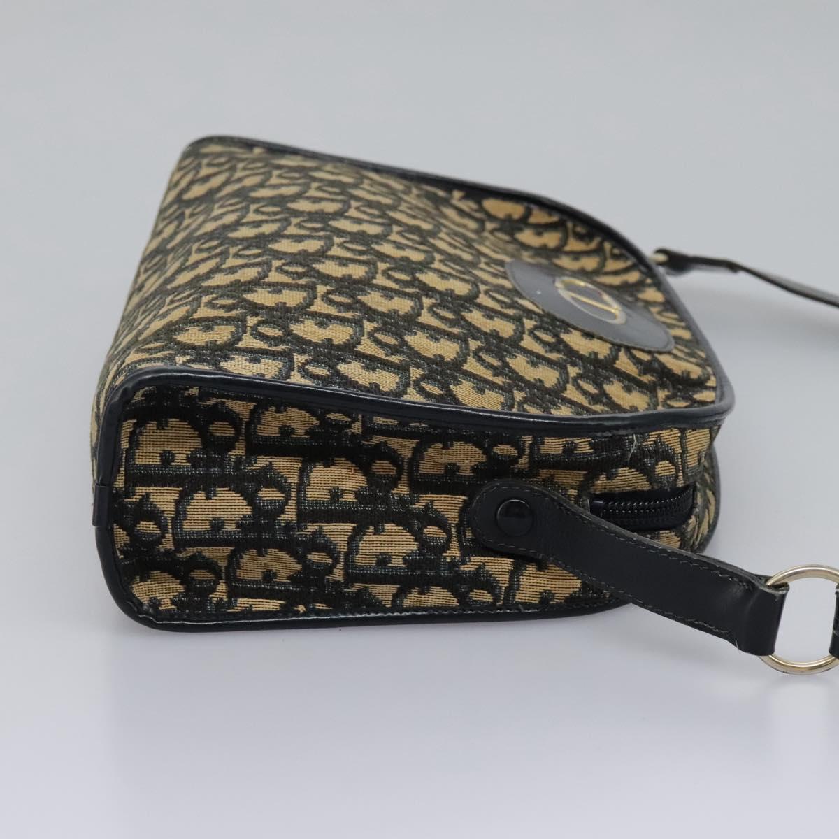 Christian Dior Trotter Canvas Shoulder Bag Navy
