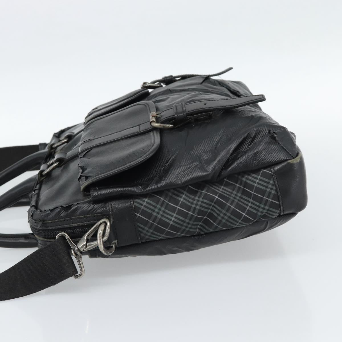 Burberrys Shoulder Bag Leather Black