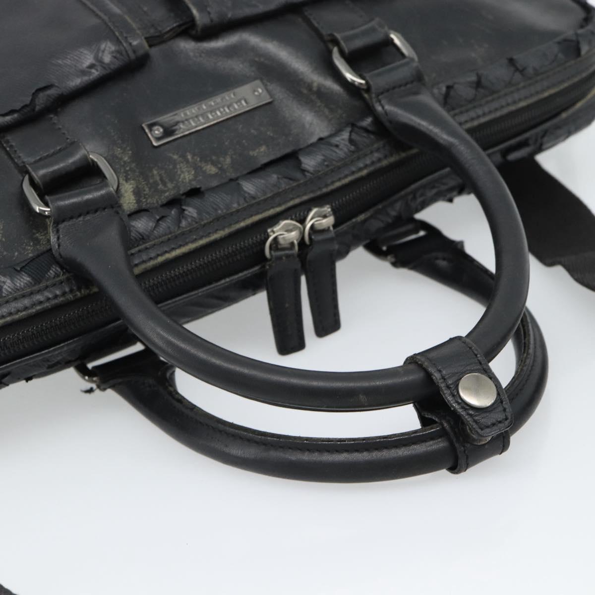Burberrys Shoulder Bag Leather Black