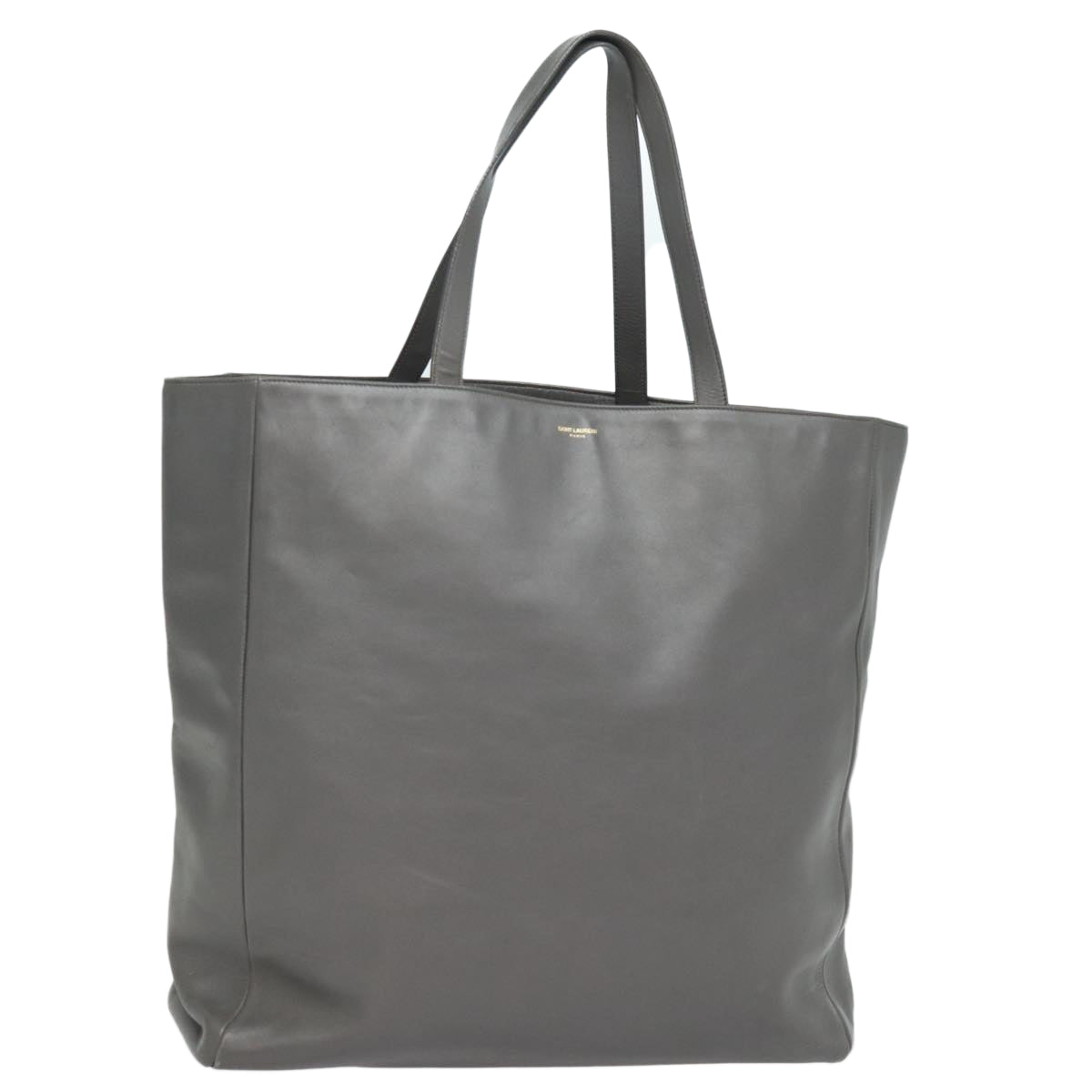 SAINT LAURENT Tote Bag Leather Gray