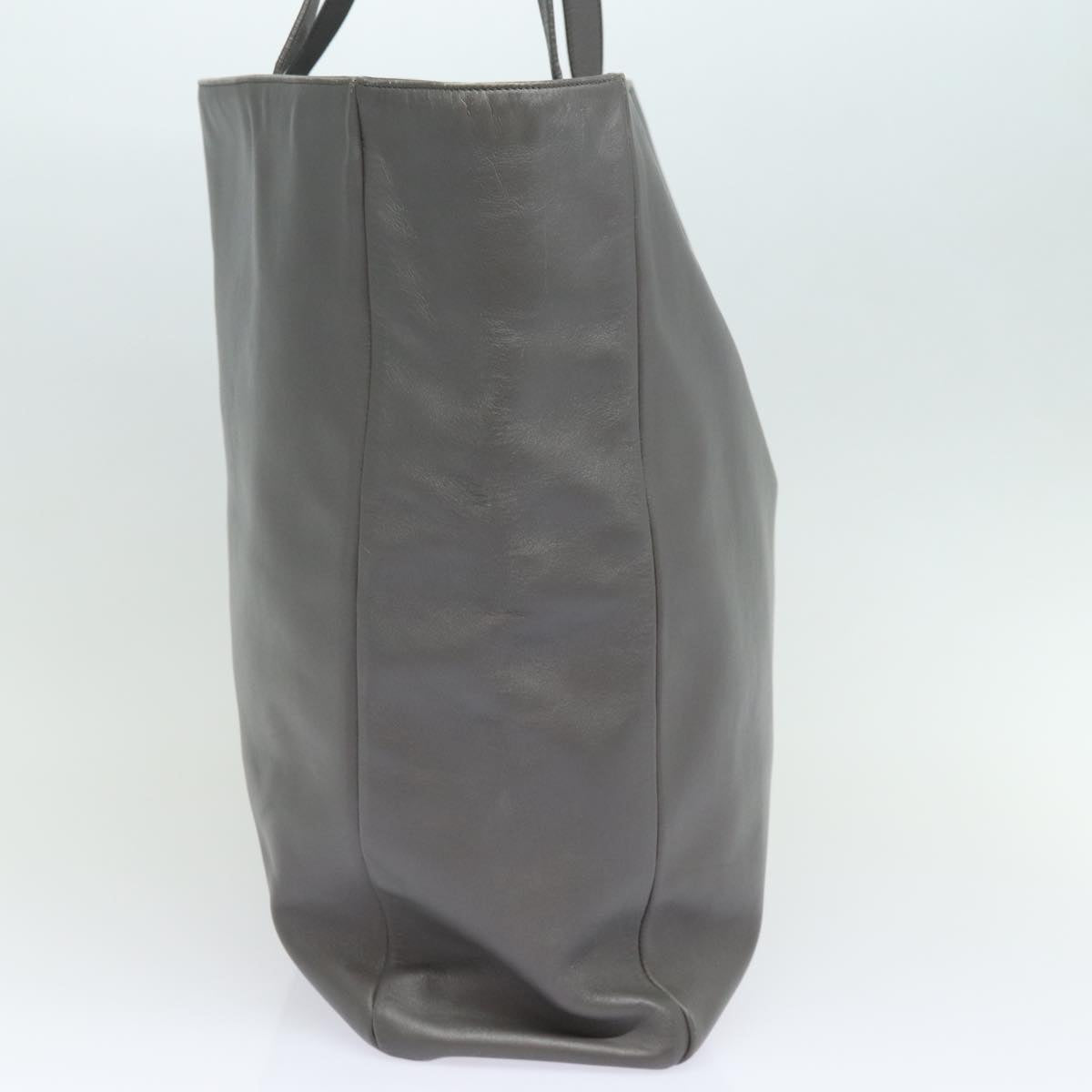 SAINT LAURENT Tote Bag Leather Gray