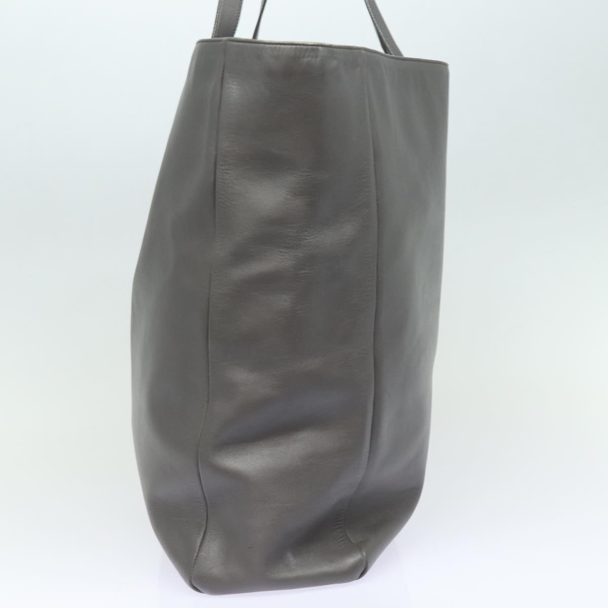 SAINT LAURENT Tote Bag Leather Gray