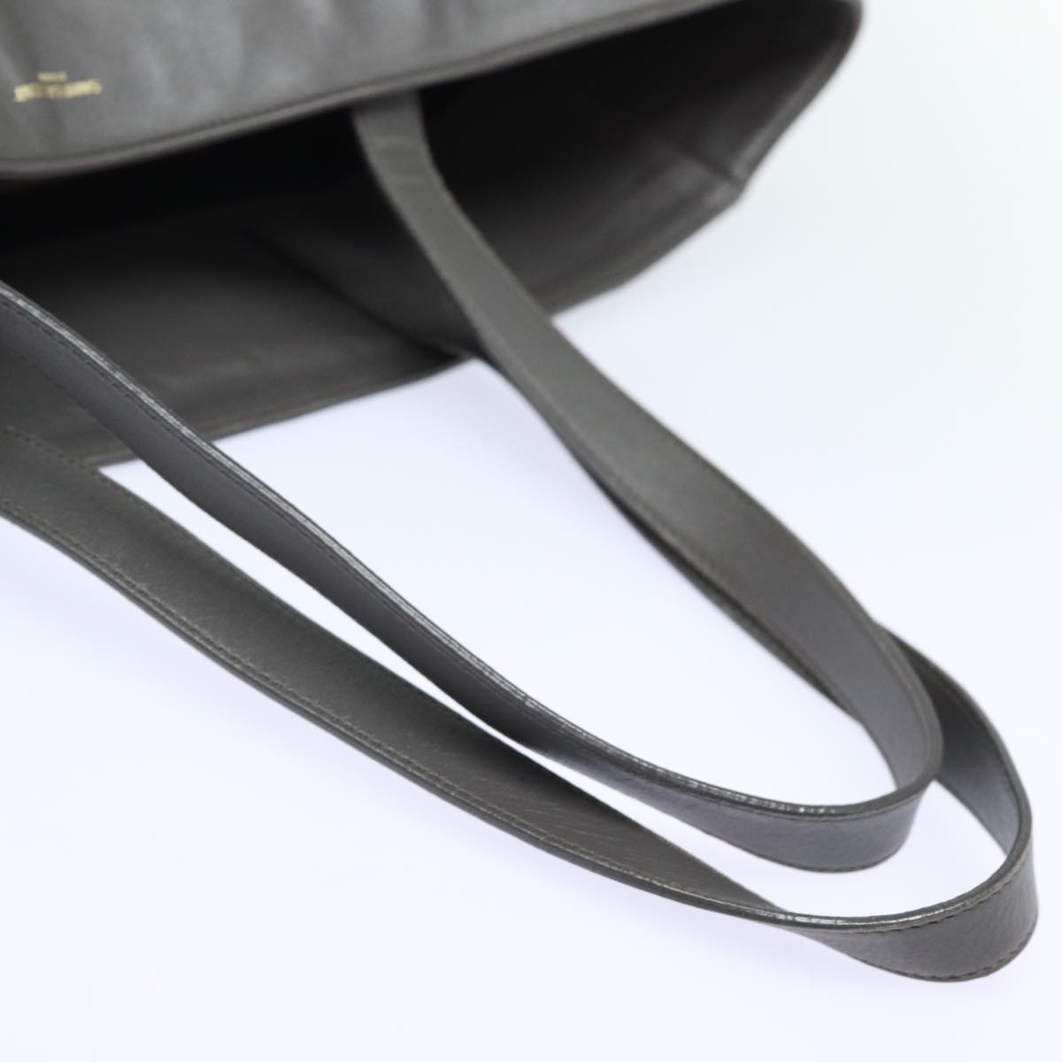 SAINT LAURENT Tote Bag Leather Gray