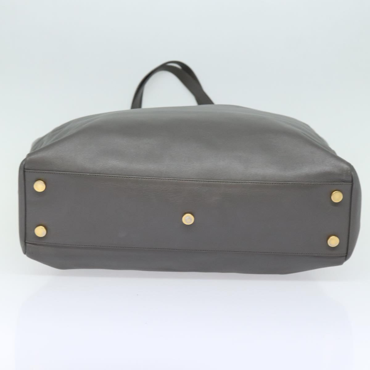SAINT LAURENT Tote Bag Leather Gray
