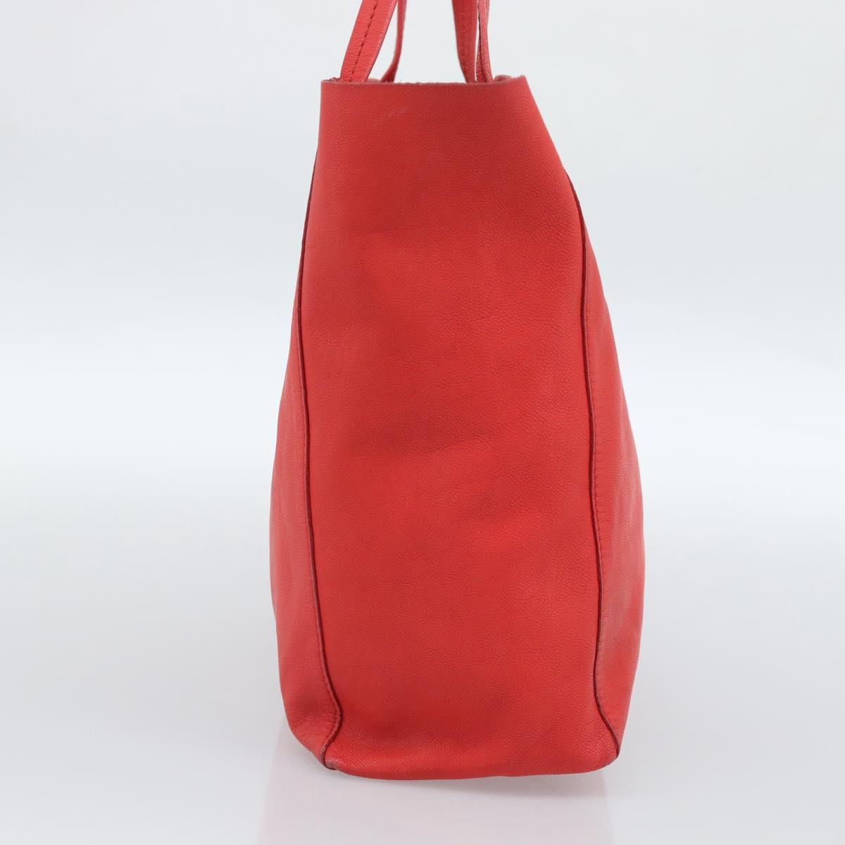 CELINE Tote Bag Leather Red