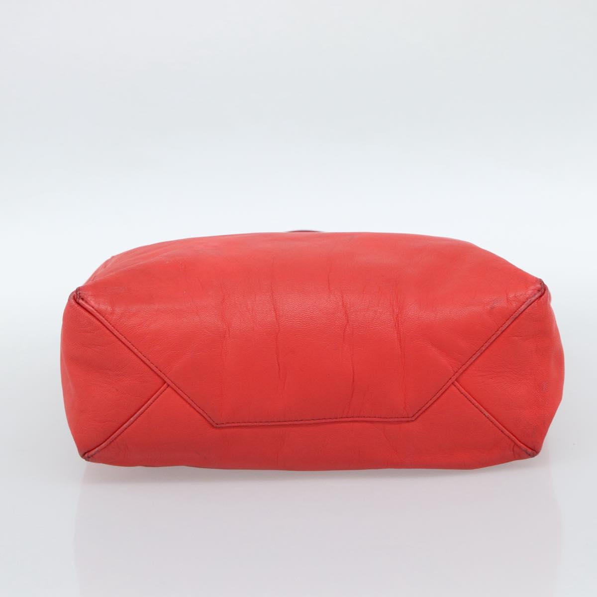 CELINE Tote Bag Leather Red