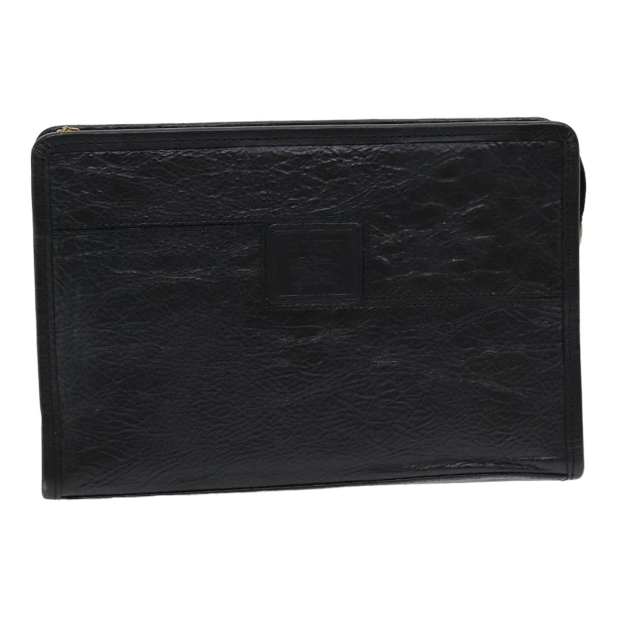 Burberrys Clutch Bag Leather Black