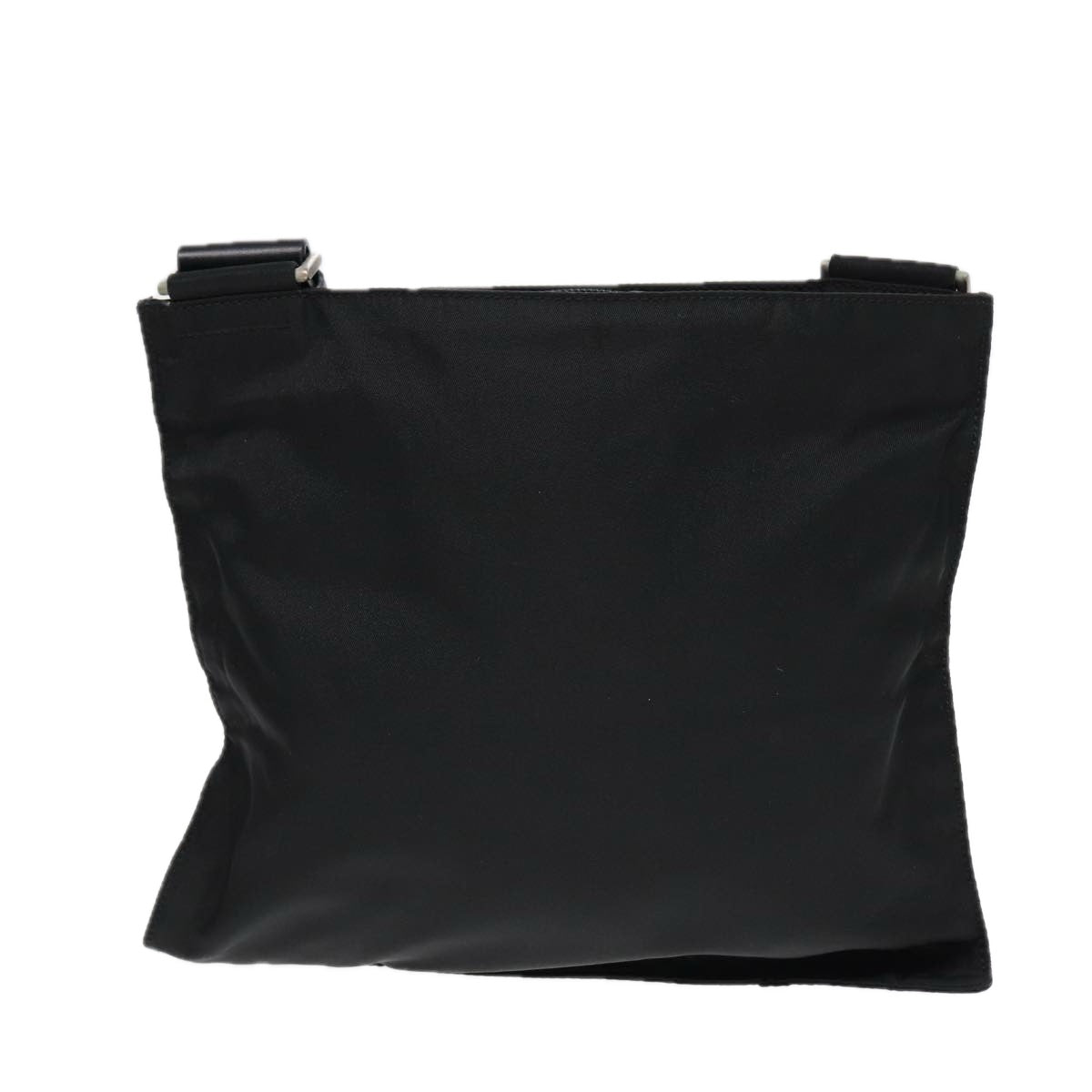 PRADA Shoulder Bag Nylon Black Silver