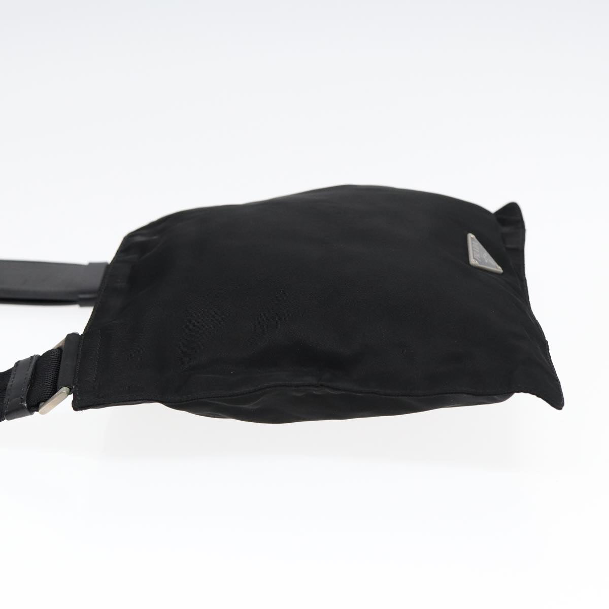 PRADA Shoulder Bag Nylon Black Silver