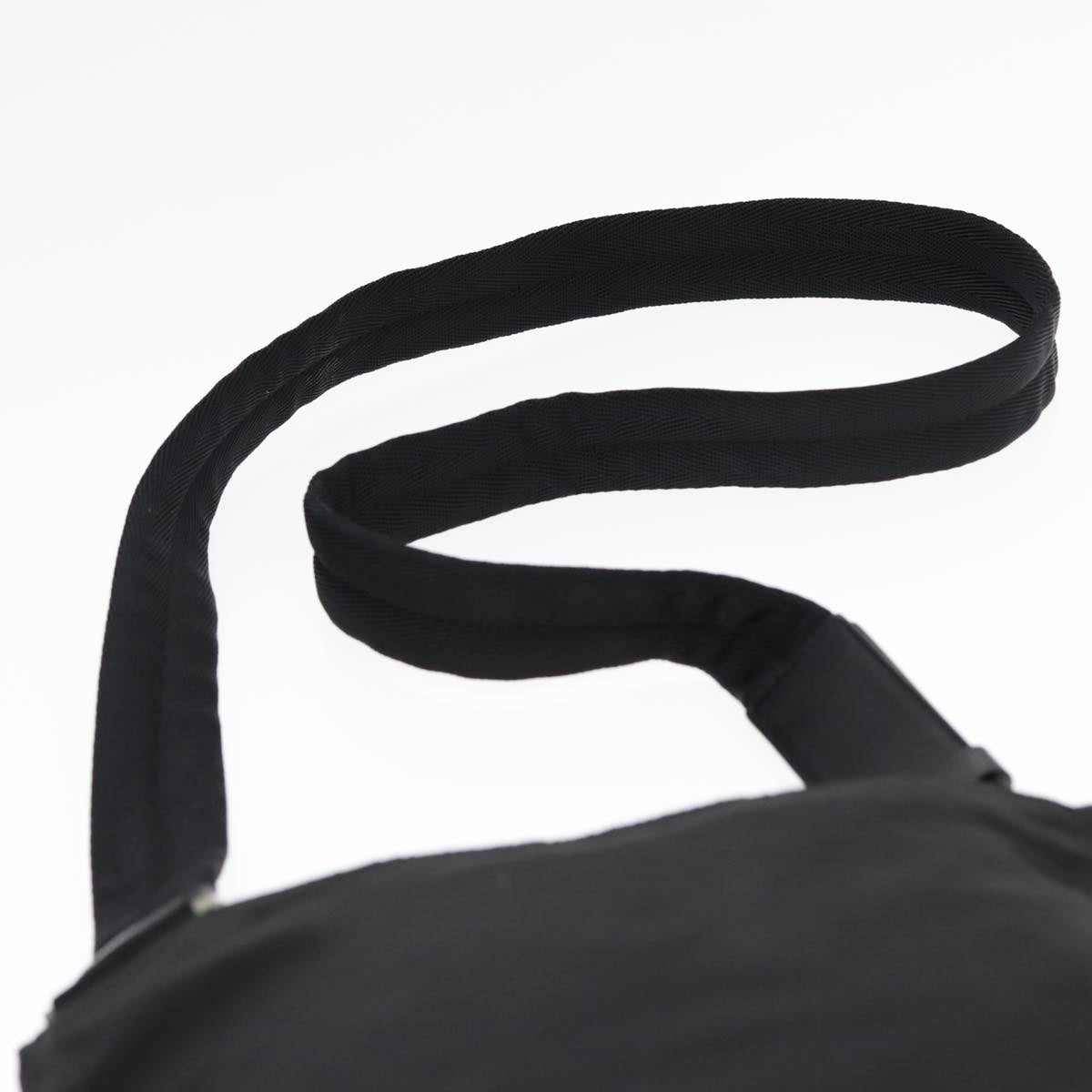 PRADA Shoulder Bag Nylon Black Silver