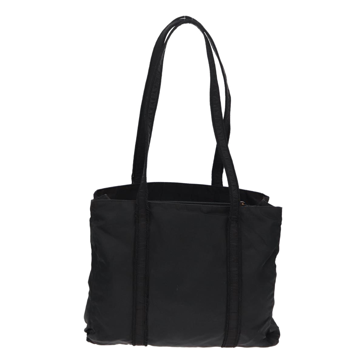 PRADA Tote Bag Nylon Silver Black