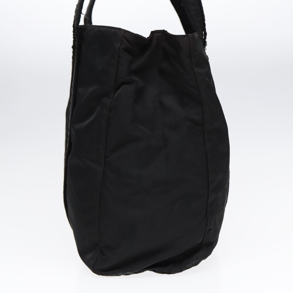 PRADA Tote Bag Nylon Silver Black
