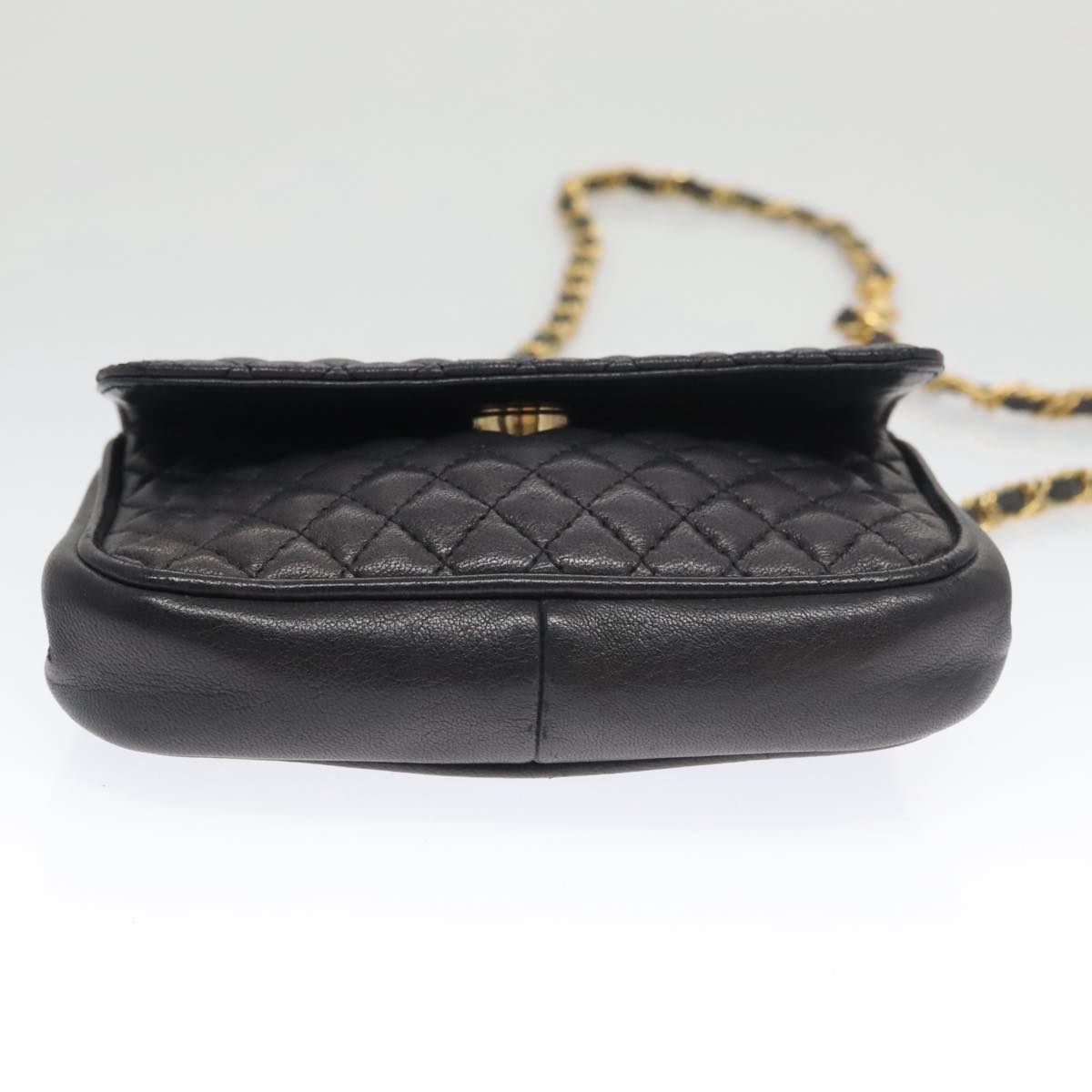 BALLY Shoulder Bag Leather Navy Gold